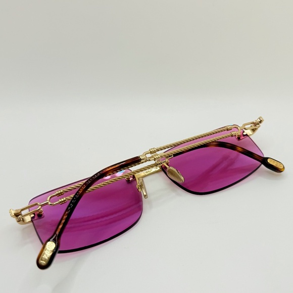 FRED FG40040U 30Y Rimless Gold/Pink Sunglasses 58□16 150 main image 4